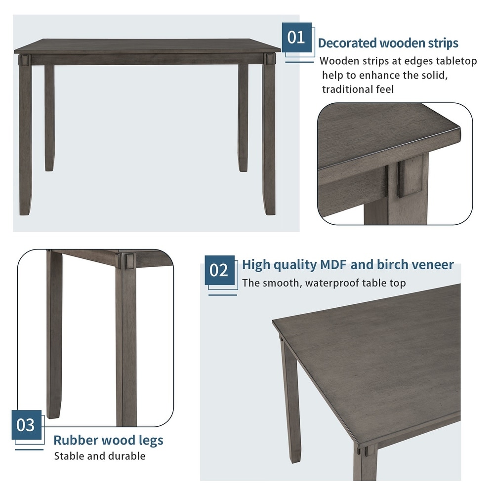 Harper   Bright Designs 5 piece Wood Dining Set