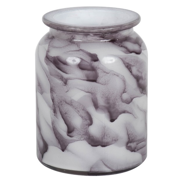 Marble Paint Round Glass Container