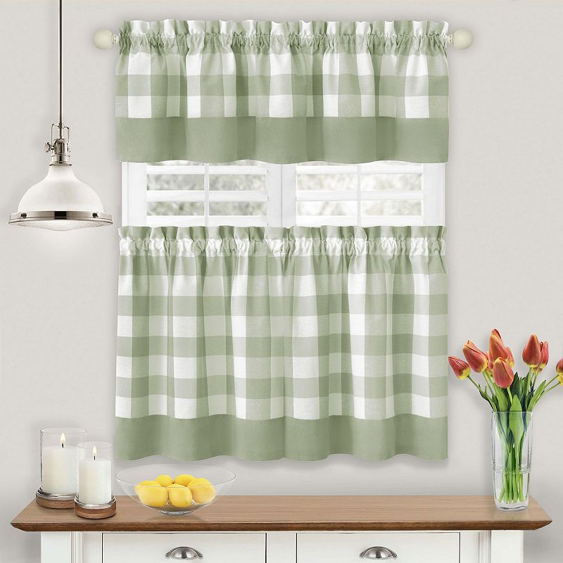 Achim Hunter Window Curtain Tier Pair and Valance Set