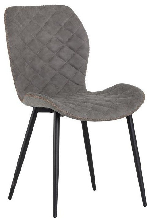 Langley Dining Chair Black Antique Grey (Set of 2)   Midcentury   Dining Chairs   by Virgil Stanis Design  Houzz