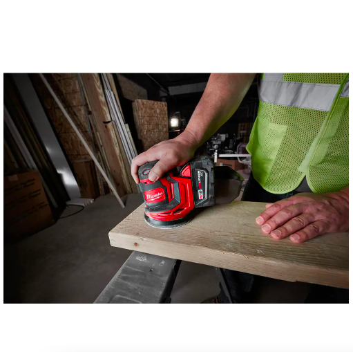 Milwaukee M18 18-Volt Lithium-Ion Cordless 5 in. Random Orbit Sander with Two 3.0 Ah Batteries (2648-20-48-11-1837)