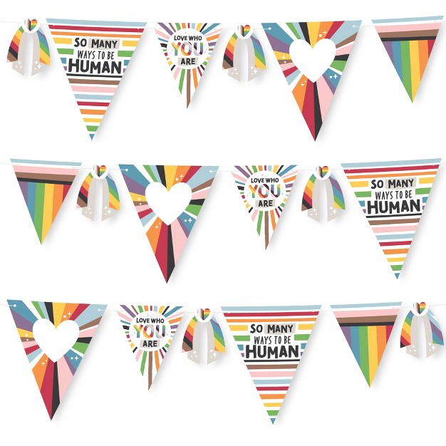 Big Dot Of Happiness So Many Ways To Be Human Diy Pride Party Pennant Garland Decoration Triangle Banner 30 Pieces