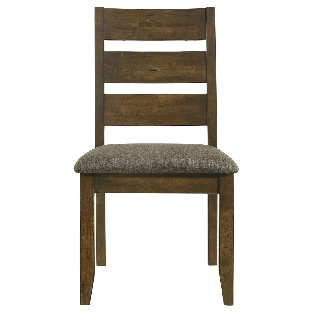 Coaster Furniture Alston Ladder Back Dining Side Chairs Knotty Nutmeg and Grey (Set of 2)   20.00'' x 22.75'' x 38.00''