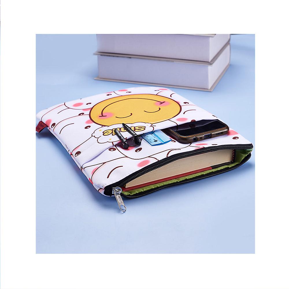 Smiley Face Book Sleeve With Zipper Book Covers For Paperbacks