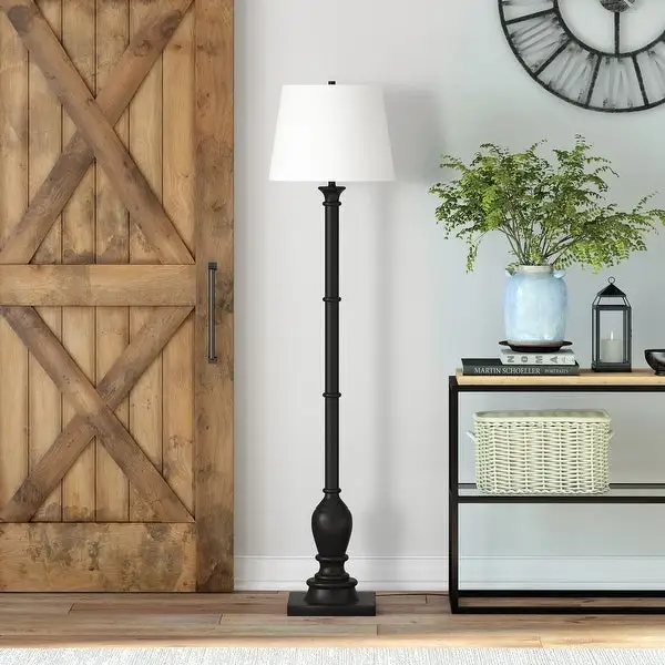 Minnie Farmhouse Blackened Bronze Lamp with Empire Shade