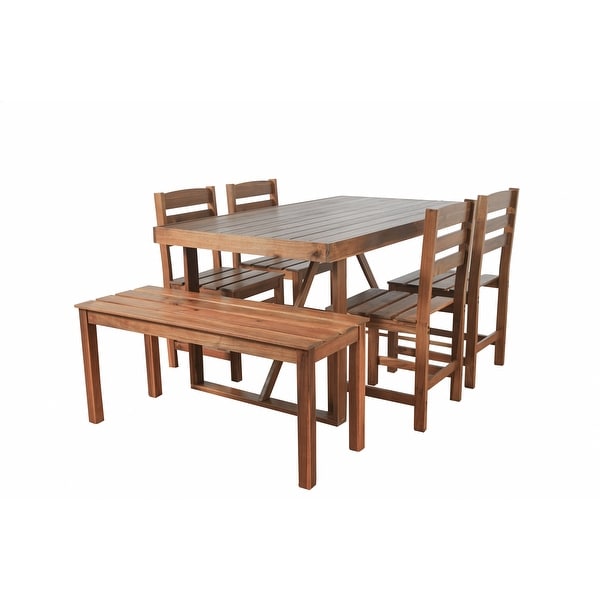 6piece Outdoor Garden Dining Table Set，Suitable For Terraces and Courtyards