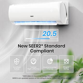 Tosot 9000 BTU Mini-Split Air Conditioner Wifi Enabled Inverter Heating System - 20.5 SEER2 230V GWH09AFC-D3DNA1A