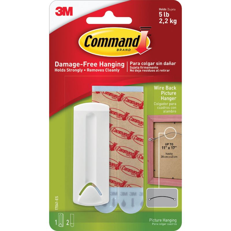 Command Wire Back Adhesive Picture Hanger White