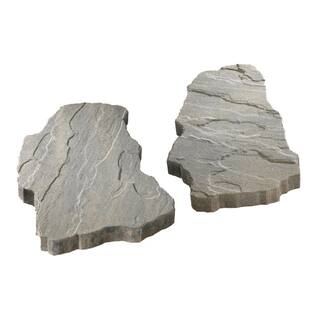 Natural Impressions 18 in. x 18 in. x 1.75 in. Foot Notes CharcoalTan Patio Step Stone (75-Piece Pallet) 12051060