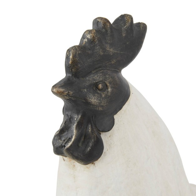 Magnesium Oxide French Country Polystone Chicken Garden Sculpture White Olivia amp May