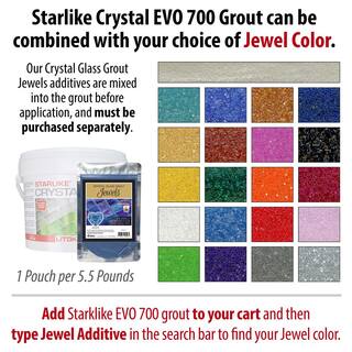 The Tile Doctor Starlike Crystal EVO 700 11 lbs. Translucent Glass Tile Grout 700 5kg-11lb