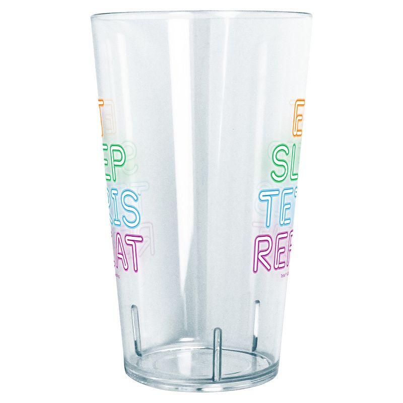 Tetris Eat Sleep Tetris Repeat Neon Sign 24-oz. Tritan Tumbler