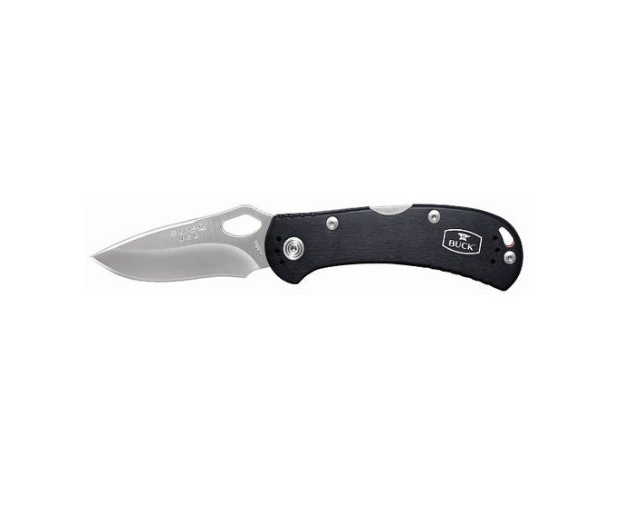 Buck Knives 722 Spitfire Folding Pocket Knife with Pocket Clip， Black - 0722BKS1