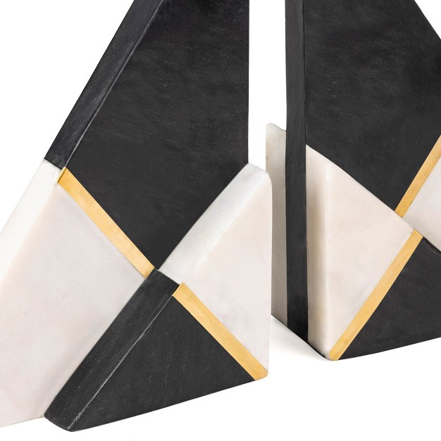 Gauri Kohli Kaavin Marble Bookends Set Of 2