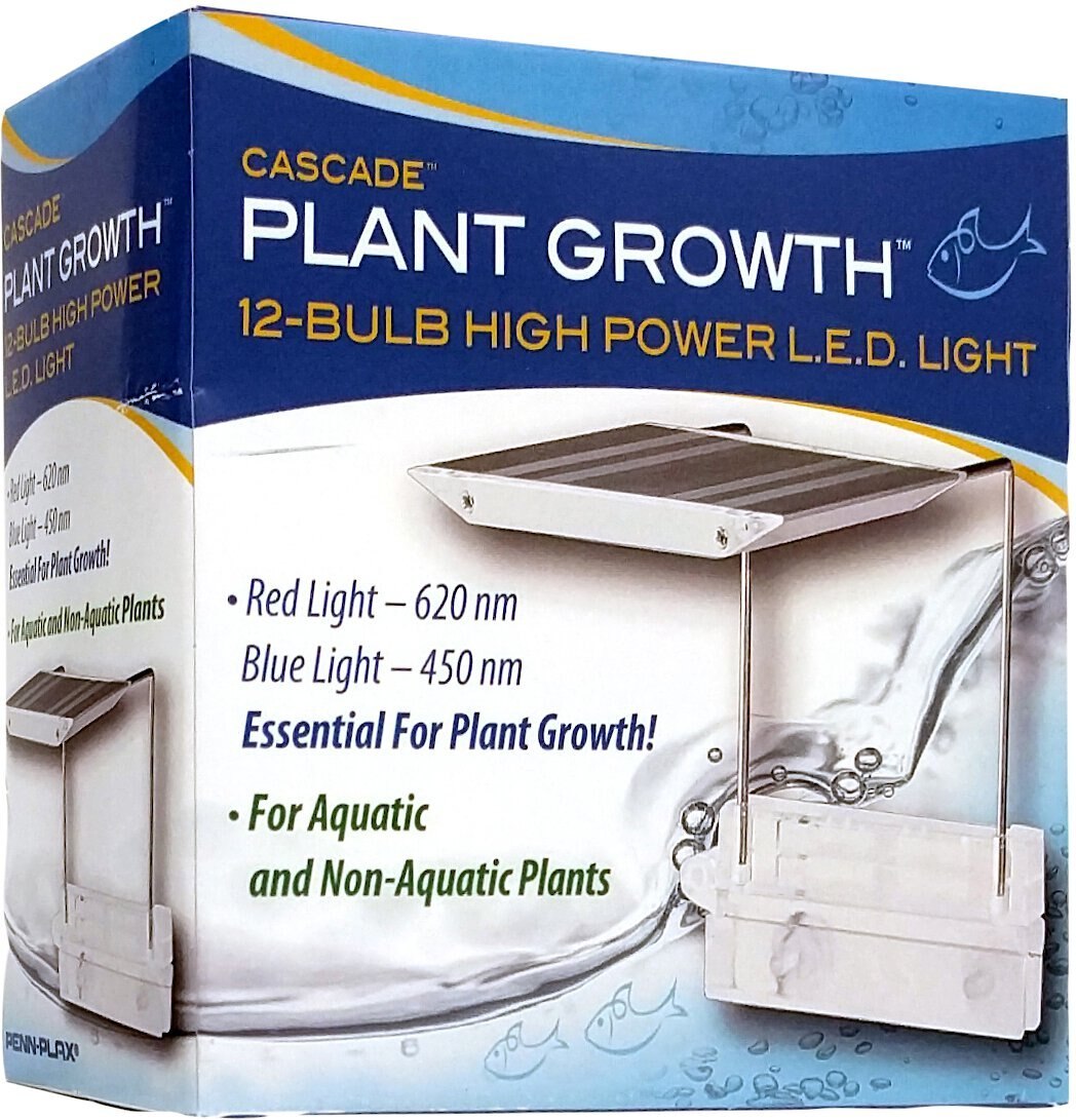 Cascade Plant-Growth 12 Bulb High Power LED Light， Silver