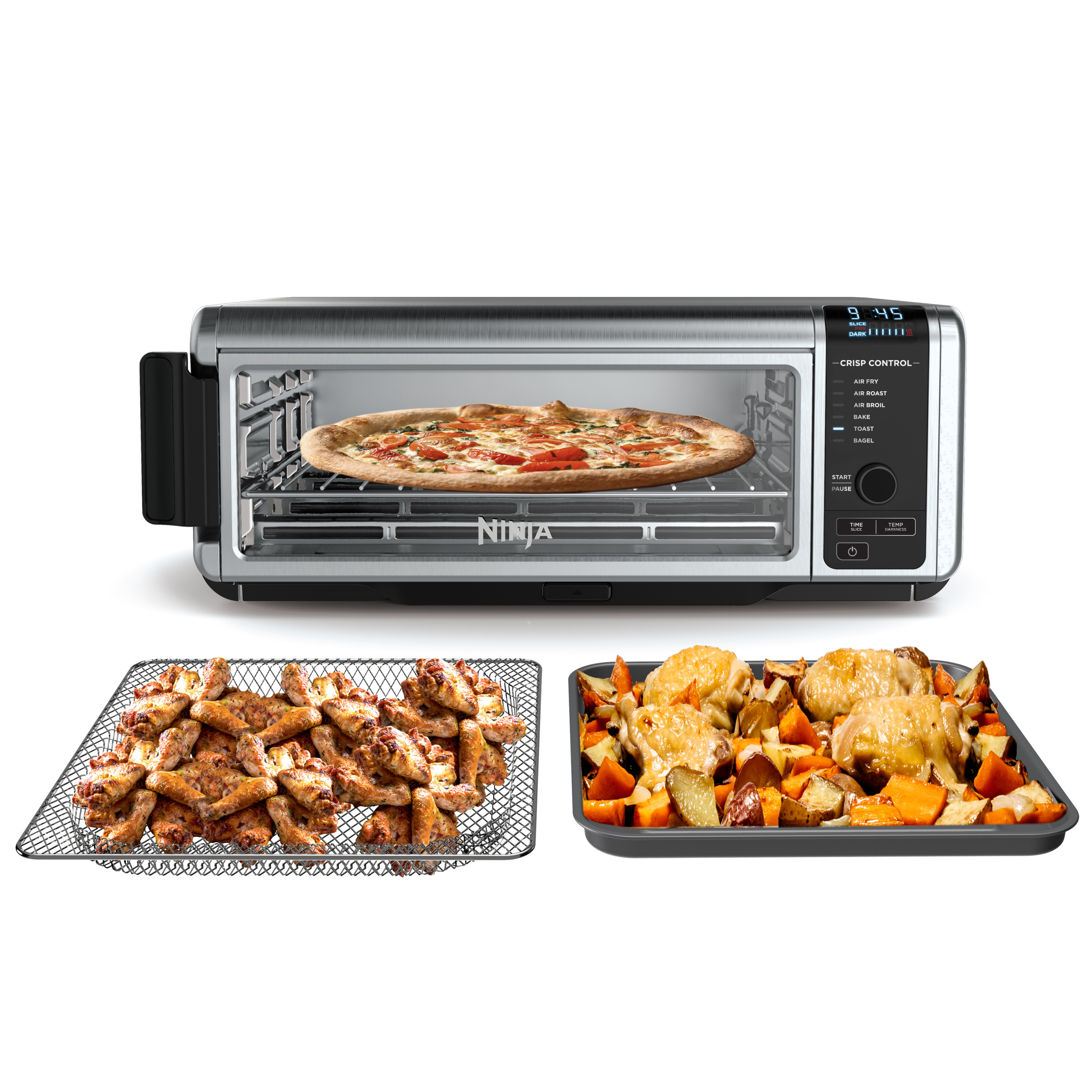 Ninja Foodi 6-in-1 Digital Air Fry， Large Toaster Oven， Flip-Away， SP080