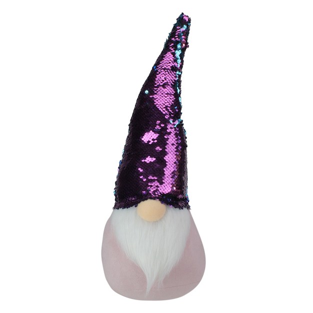 Gnome With Purple And Blue Flip Sequin Hat Christmas Decoration