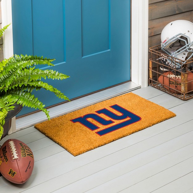 Evergreennflnew York Giants Logo Natural Coir 28 X 16 Inches Indoor Outdoor Doormat