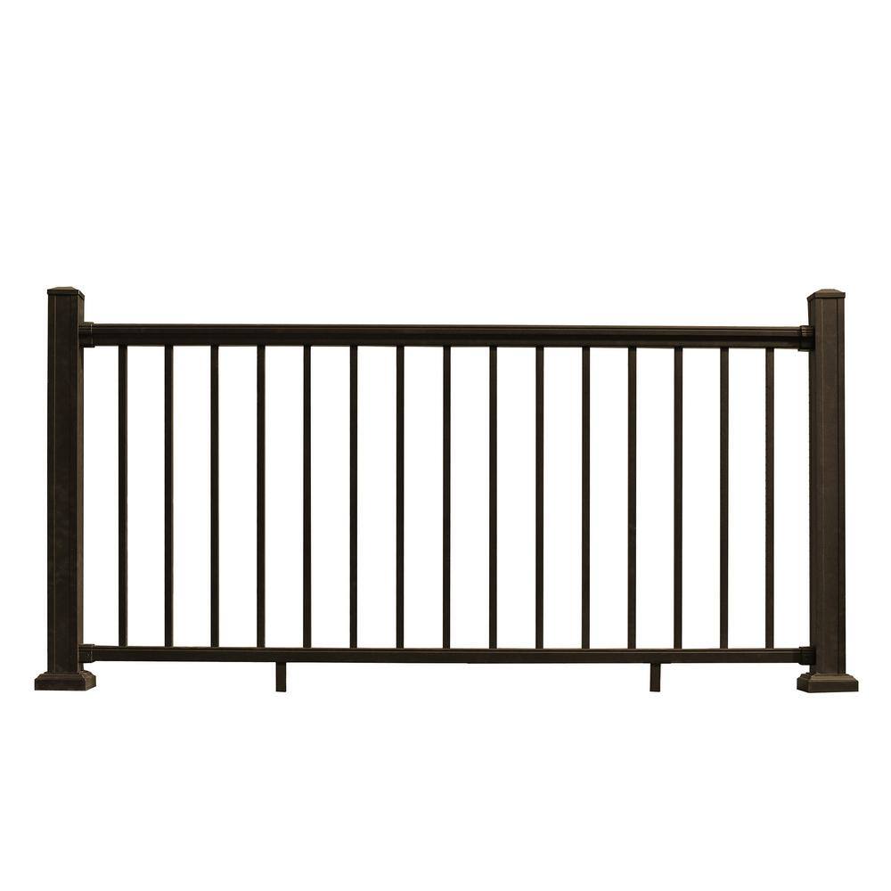 NewTechWood Allure 96 in. x 36 in. Bronze Aluminum Preassembled Railing Kit AL-36-8-BRZ