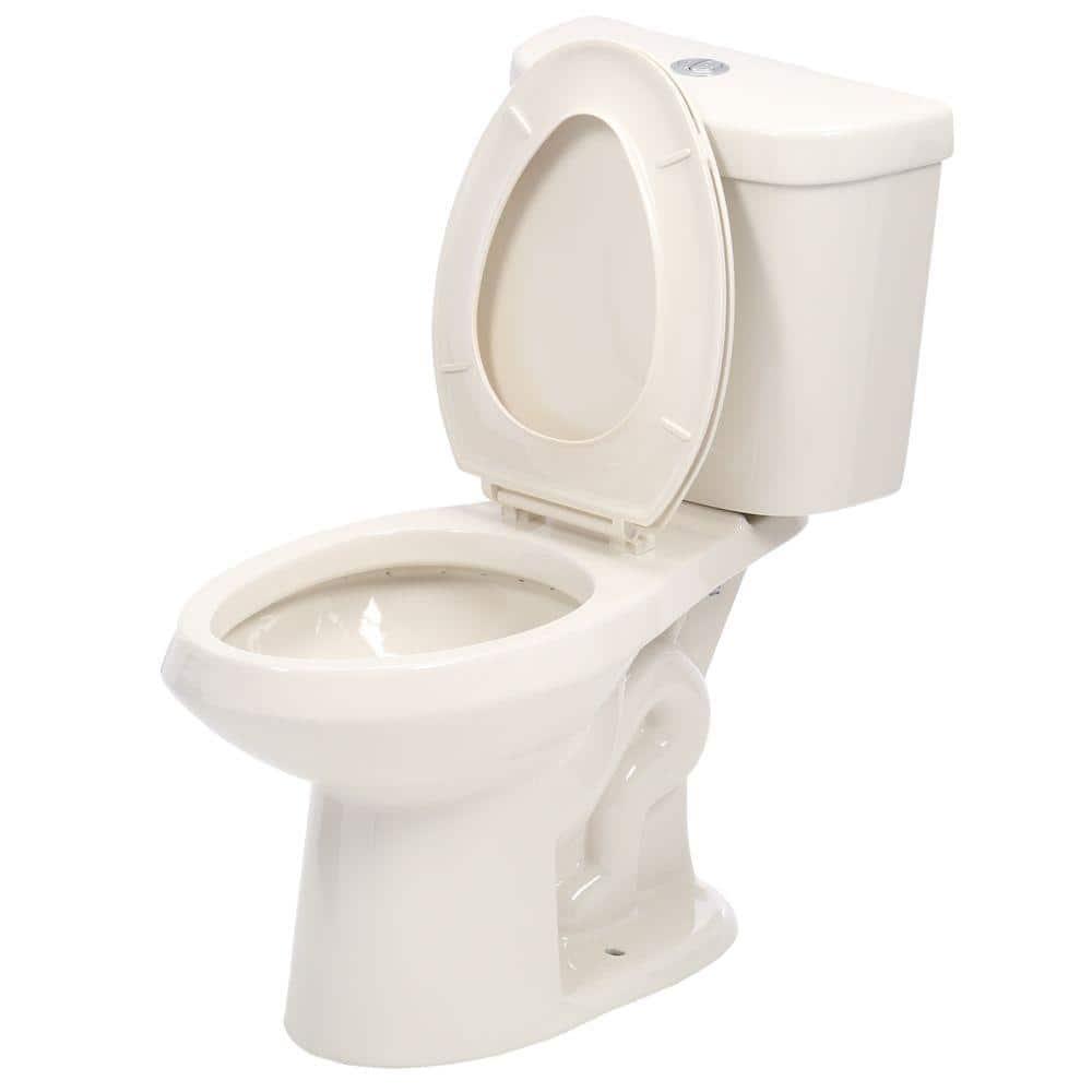 Glacier Bay 2piece 11 GPF16 GPF High Efficiency Dual Flush Elongated Toilet in Biscuit