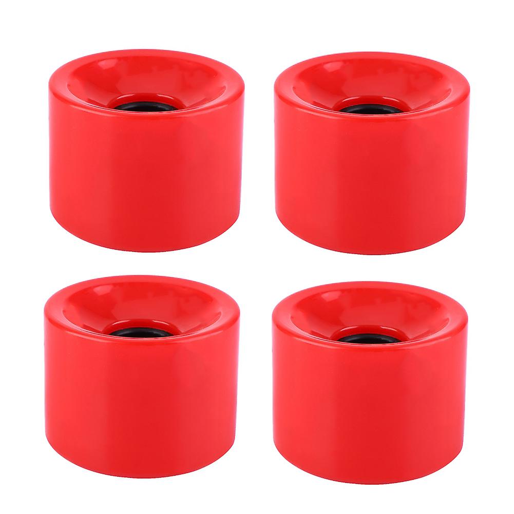 Puente 4pcs/set 70*51mm Superior Quality Pu Skateboard Wheels Long Board Wheel (red)