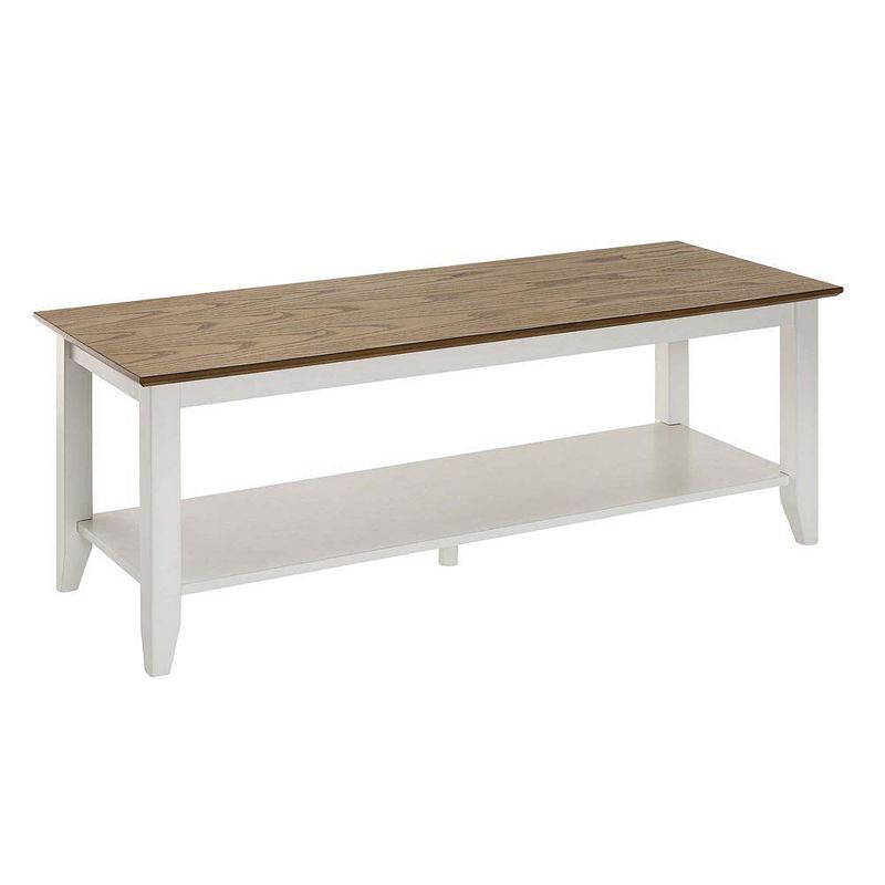 Convenience Concepts American Heritage Coffee Table with Shelf， Driftwood/White