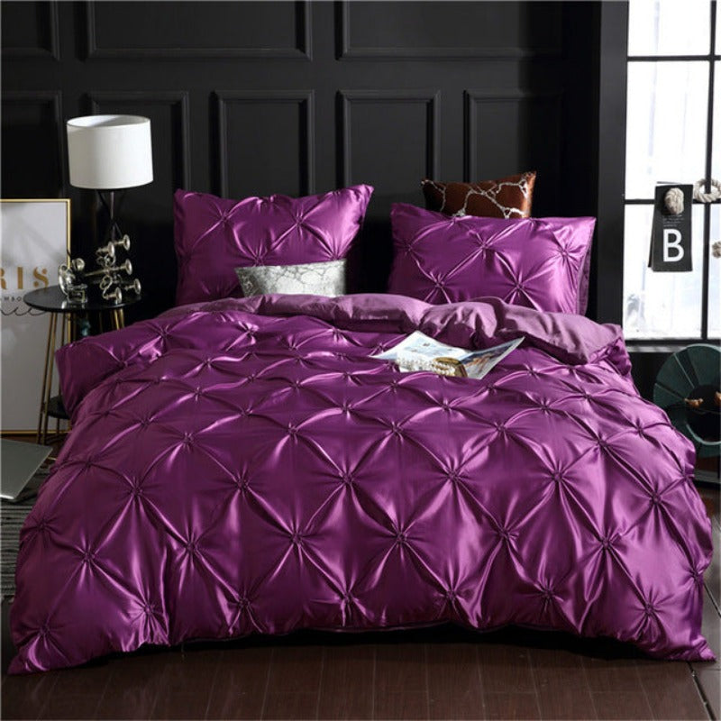 Luxury Silky Comfortable Quilt Cover Bedding Linens Set