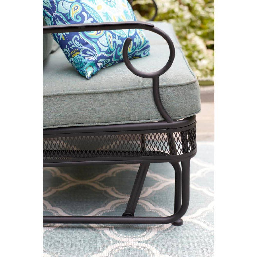 Hampton Bay Amelia Springs Outdoor Glider with Spa Cushions