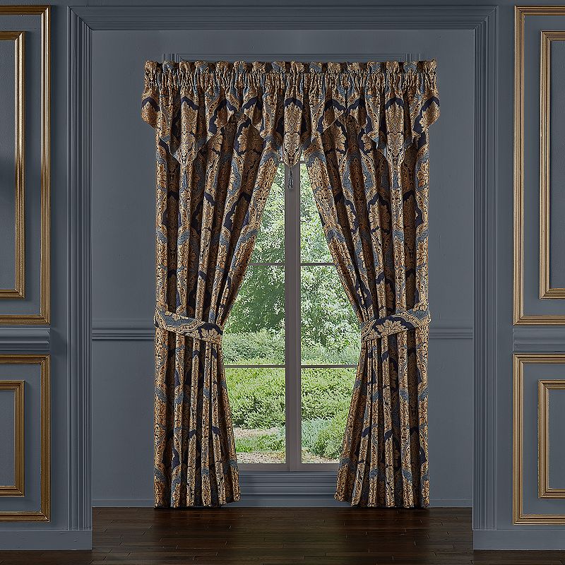 Five Queens Court Bristol Indigo 2-pack Window Curtain Set