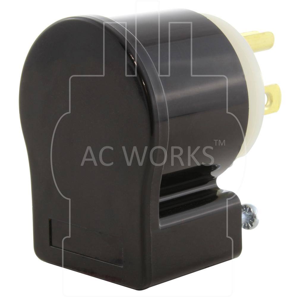 AC WORKS 20 Amp 250-Volt NEMA 6-20P 3-Prong All Angles Elbow Industrial Grade Male Plug ASE620P