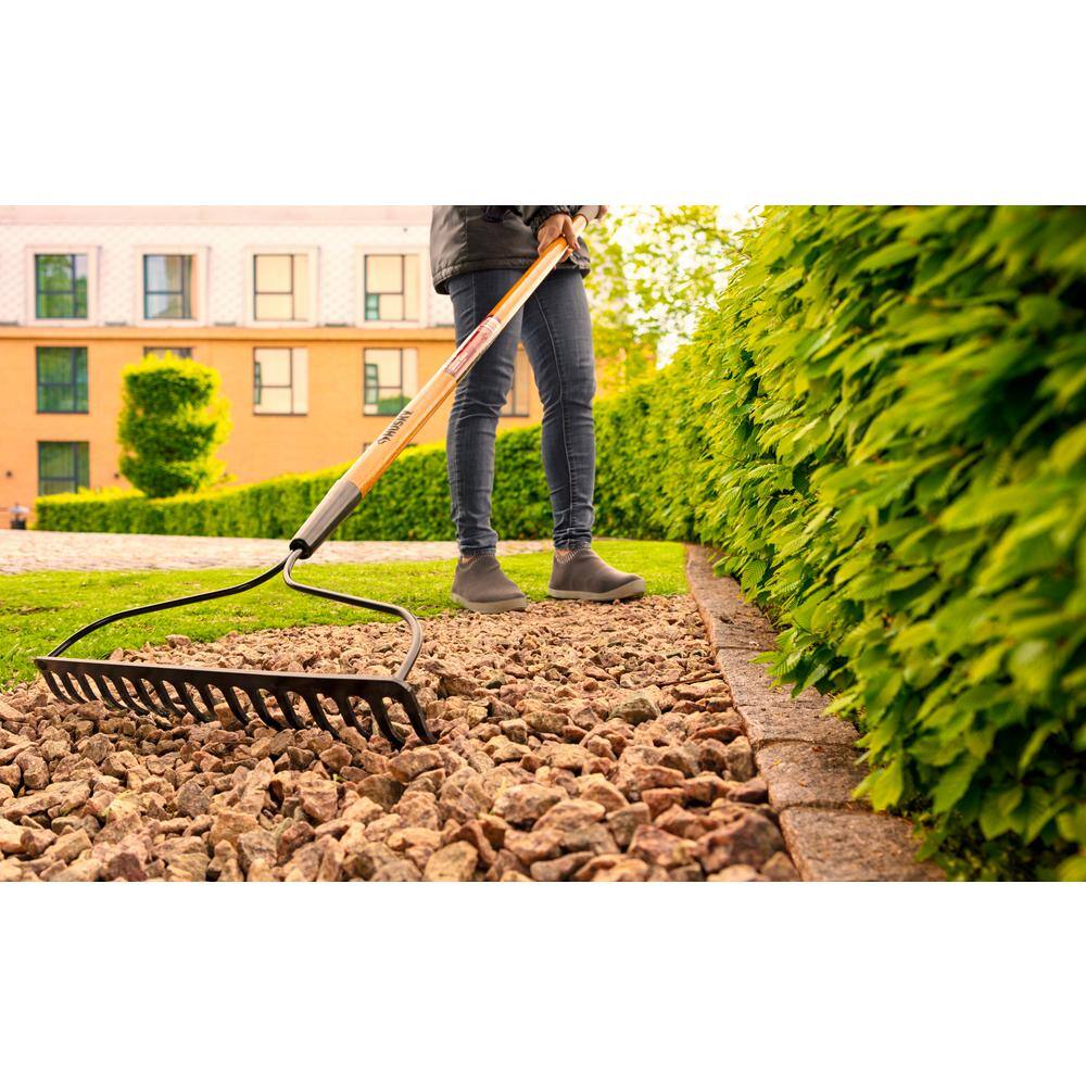 Husky 57 in. Wood Handle 16-Tine Bow Rake 77105-942