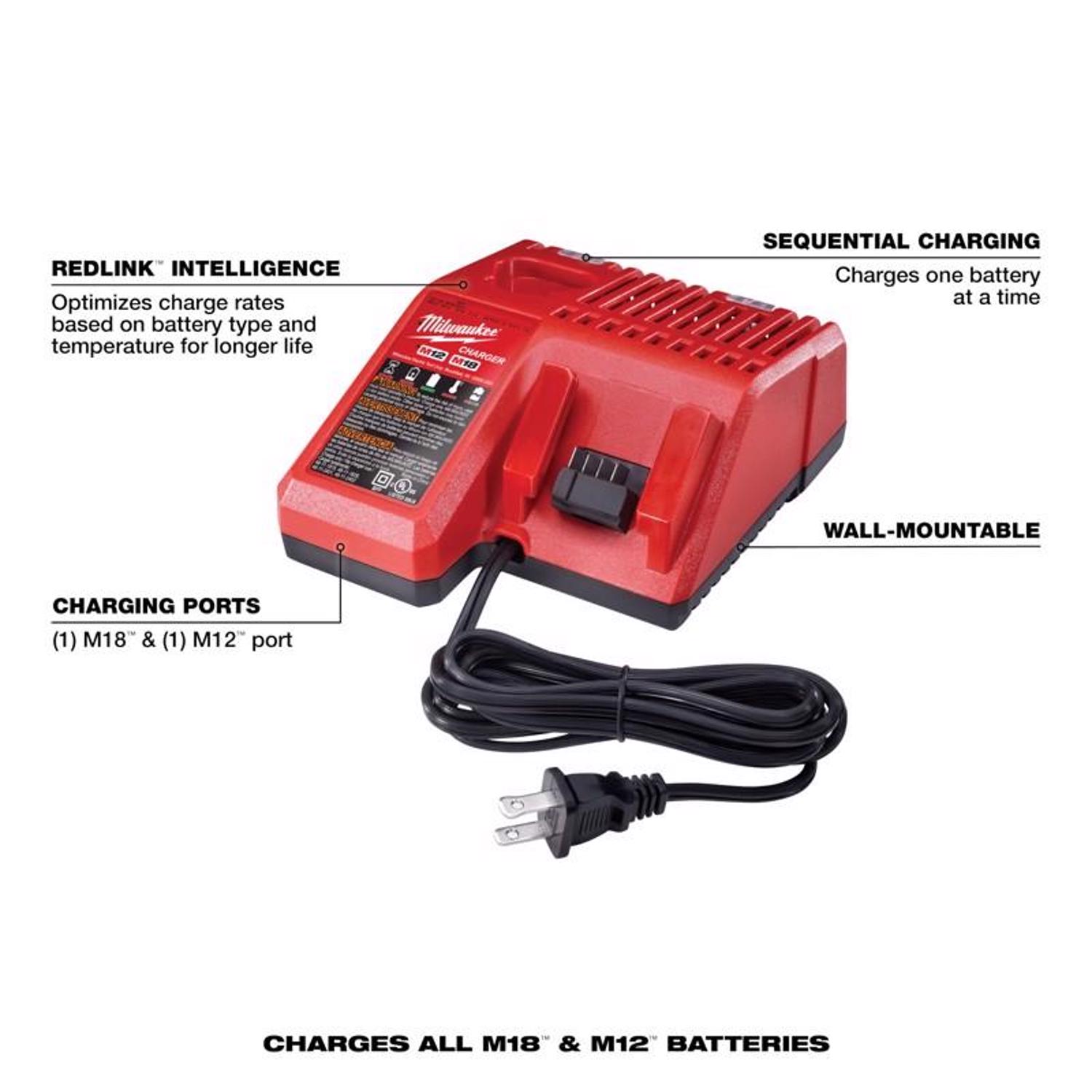 MW M18 REDLITHIUM XC5.0 18 V 5 Ah Lithium-Ion Starter Kit 2 pc