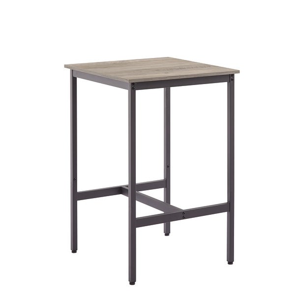 3-Piece Bar Table Set with Soft PU Seat， Square Table