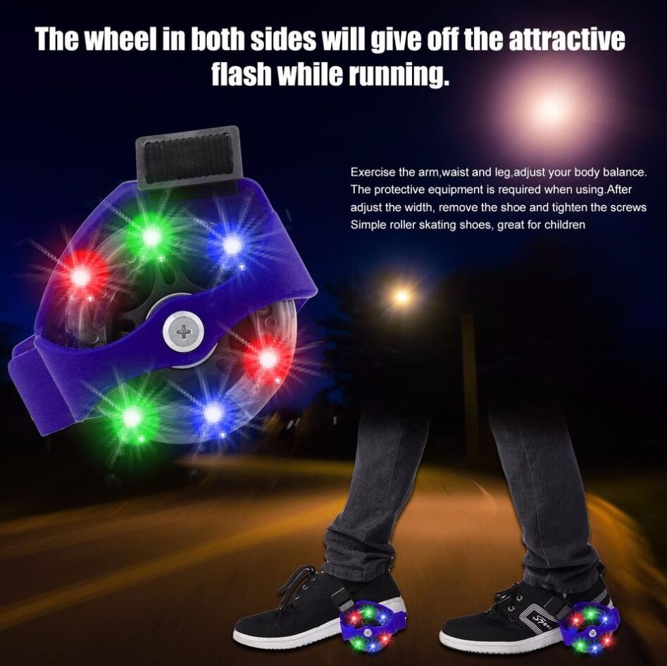 Mace Way Small Roller Adjustable Shoe Skates with LED Flashing Wheels for Kids