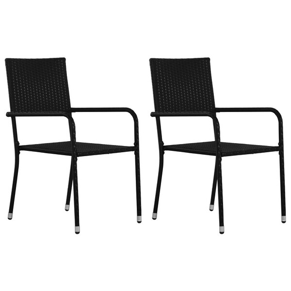 3 Piece Patio Dining Set Black -  - 37576344