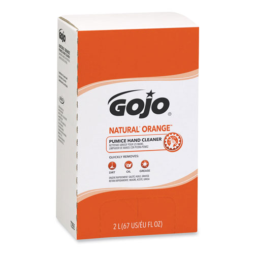 Gojo NATURAL ORANGE Pumice Hand Cleaner Refill | Citrus Scent， 2000mL， 4