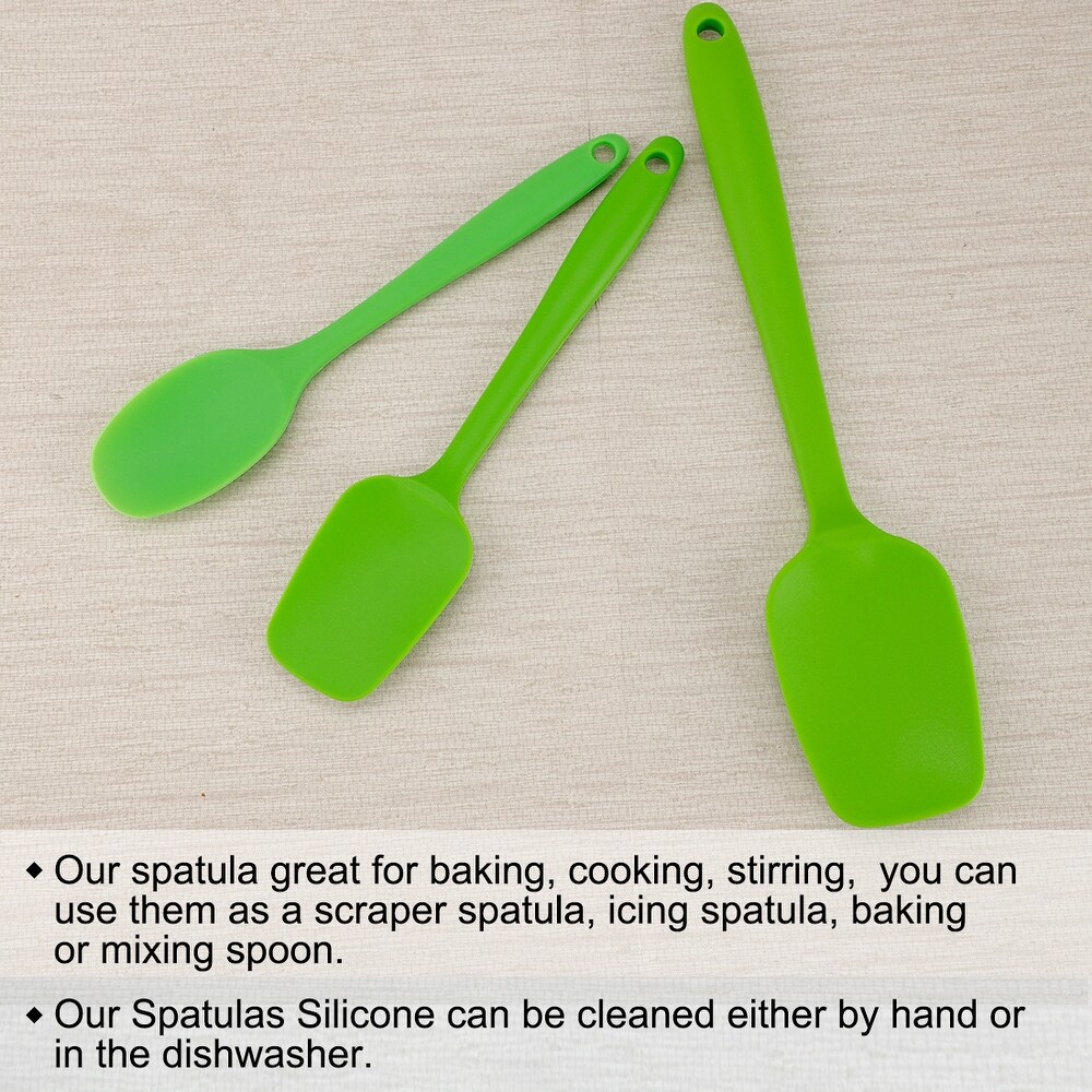 3pcs Silicone Spatula Heat Resistant Rubber Scraper for Cooking Baking   3 Pcs