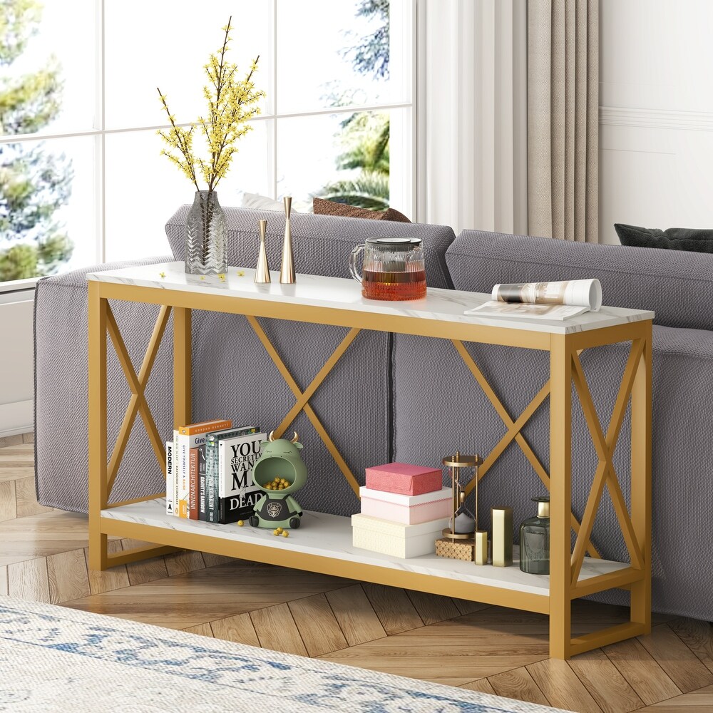 70.9 Inch Console Table  Industrial Sofa Table Narrow Long Entry Table   70.9\