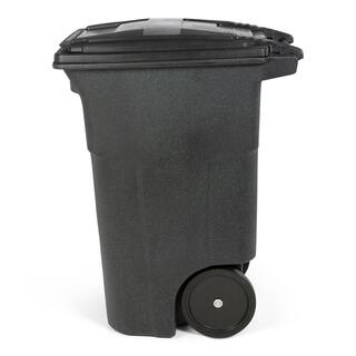 Toter 64 Gal. Greenstone Trash Can with Quiet Wheels and Attached Lid ANA64-54480