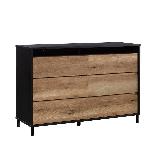 Acadia Way 6 Drawer Dresser Raven Oak Sauder