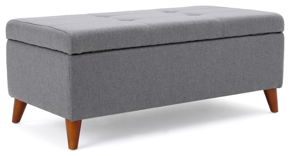 GDF Studio Katherine Tufted Fabric Storage Ottoman   Midcentury   Footstools And Ottomans   by GDFStudio  Houzz