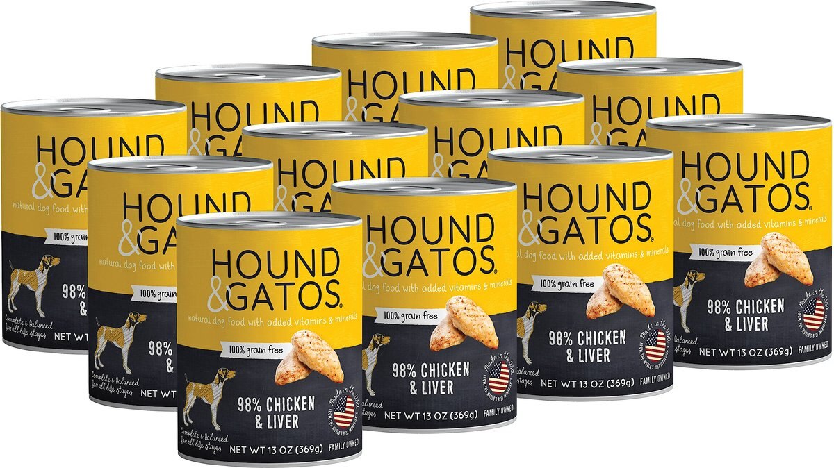 Hound and Gatos 98% Chicken and Liver Grain-Free Canned Dog Food