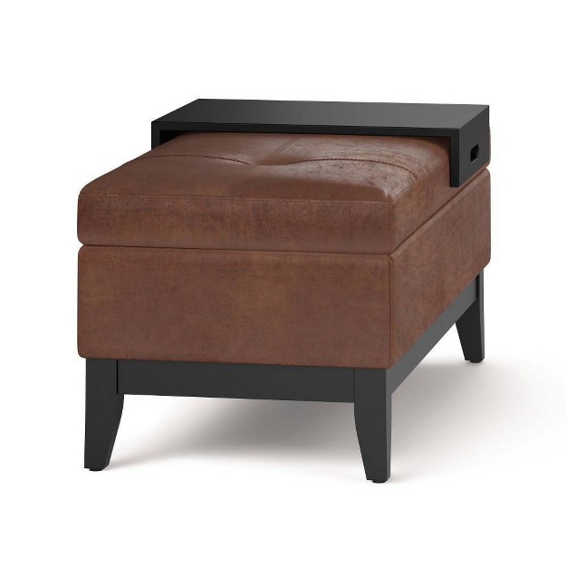 Jackson Storage Ottoman Bench With Tray Wyndenhall