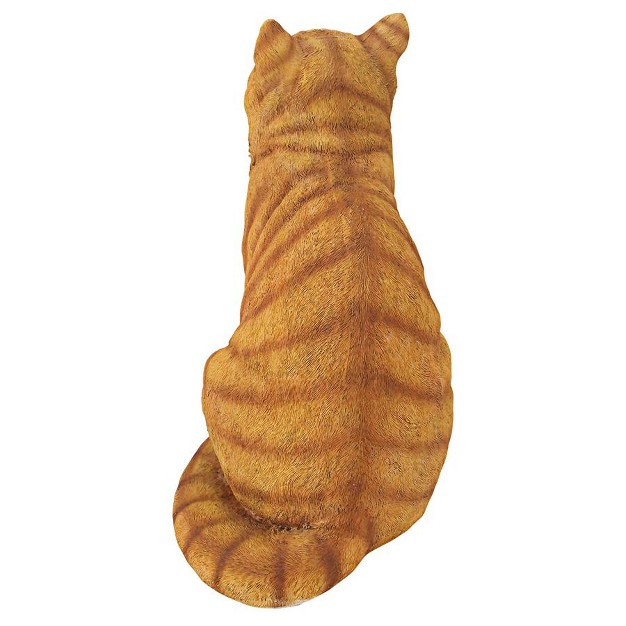 Design Toscano Lazy Daze Kitty Yawning Cat Statue Orange