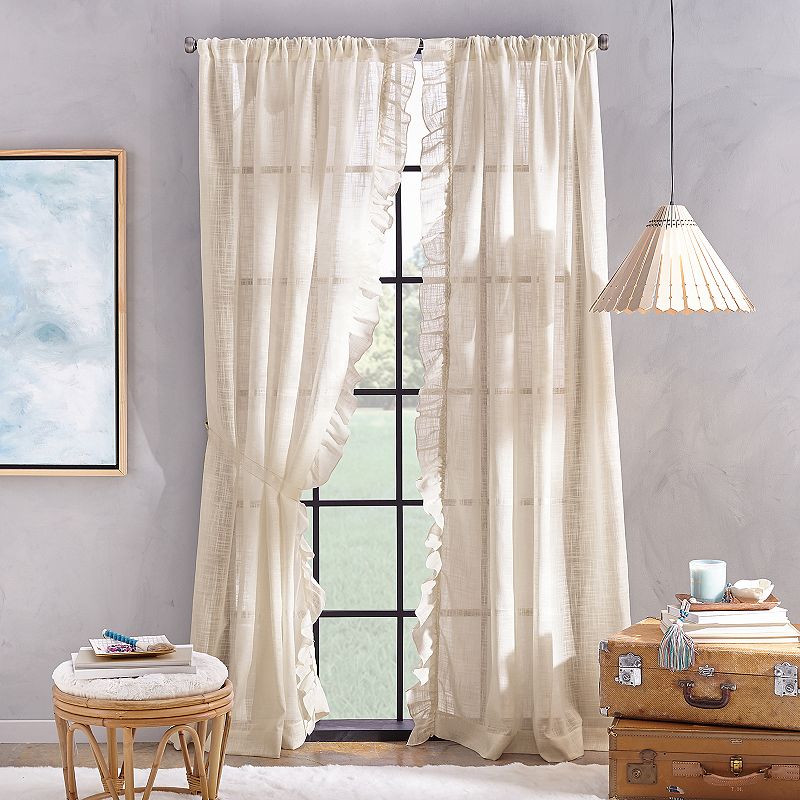 Arabella Flippable Linen Curtain Panels