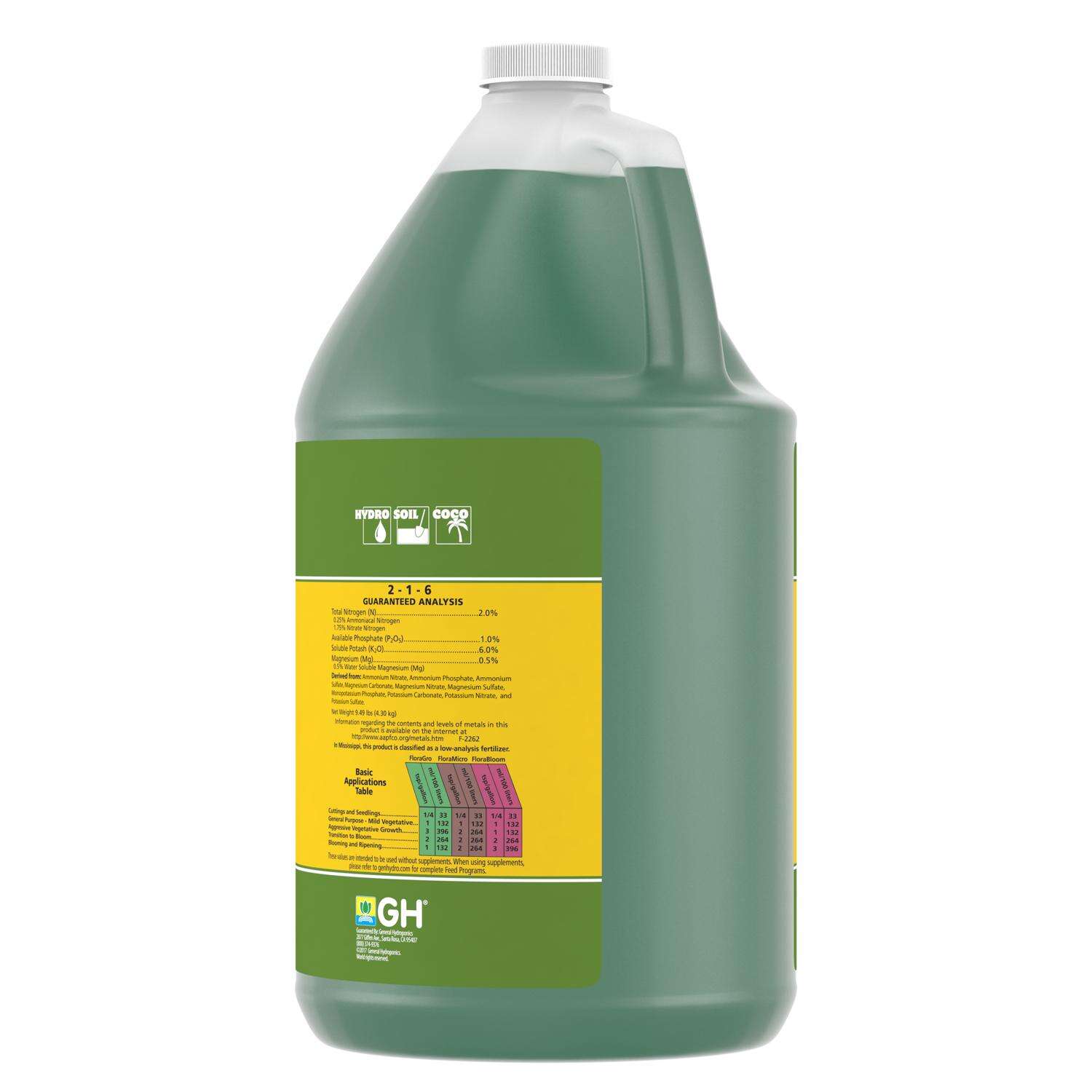 General Hydroponics FloraGro Nutrient System 1 gal