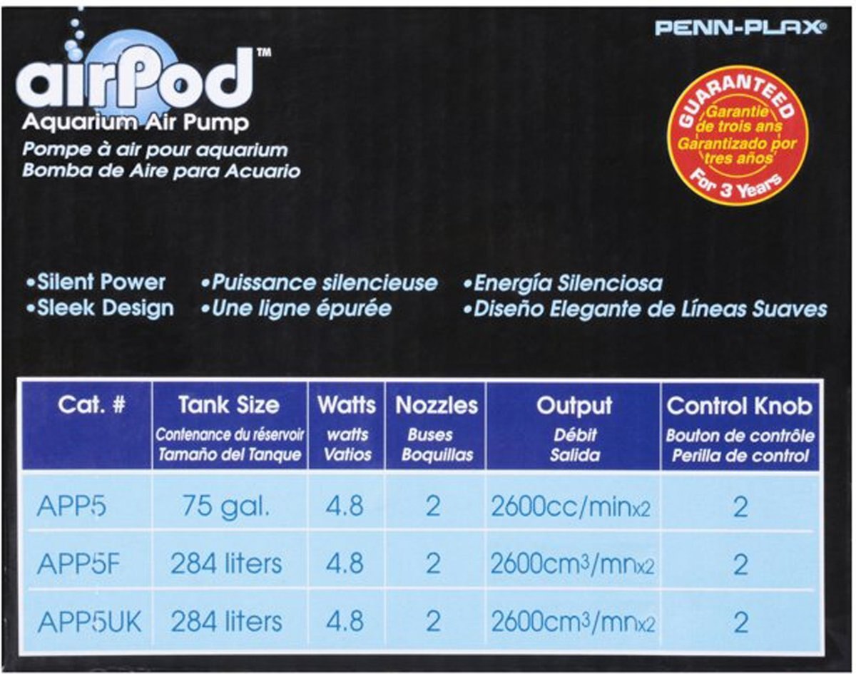 Penn-Plax Air-Pod Aquarium Air Pump