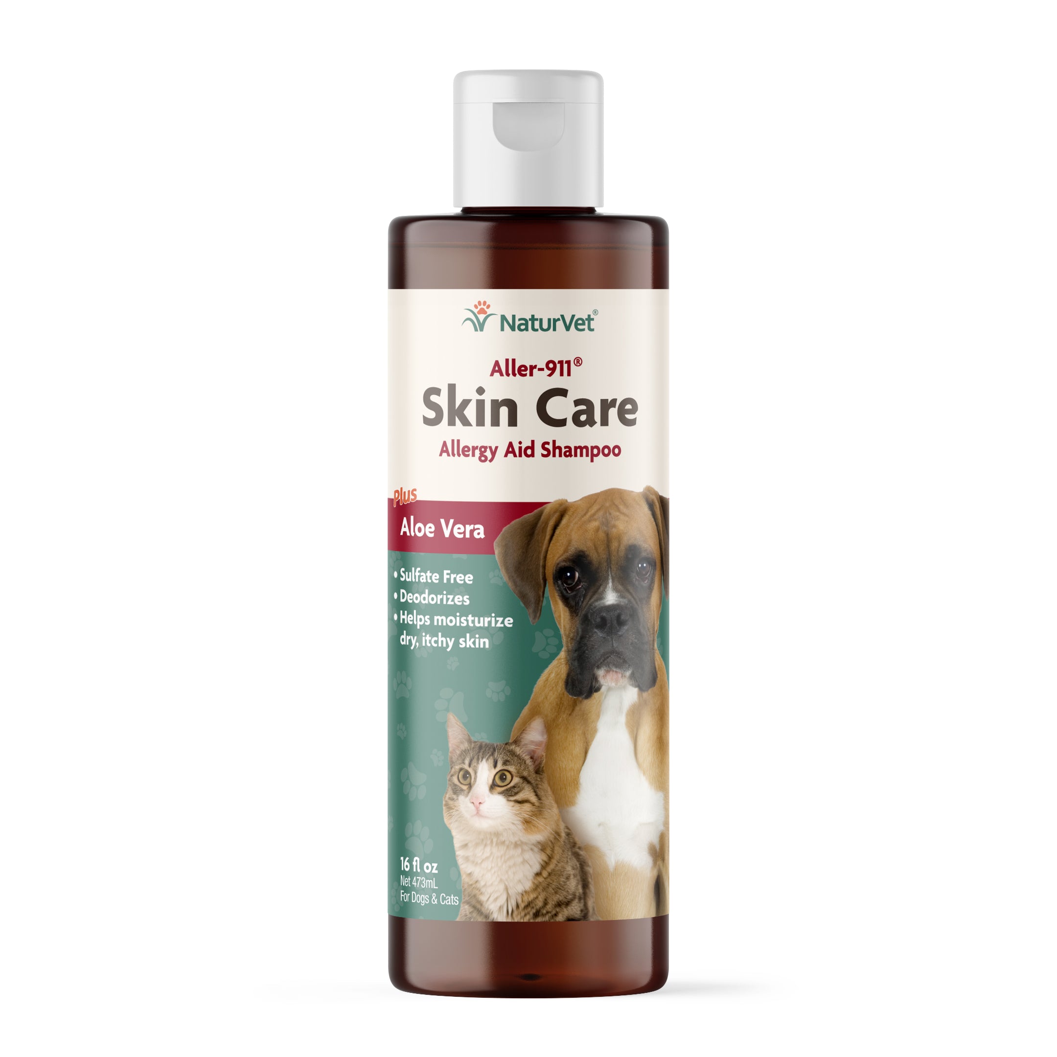 NaturVet Aller911 Skin Care Allergy Aid Shampoo for Dogs and Cats