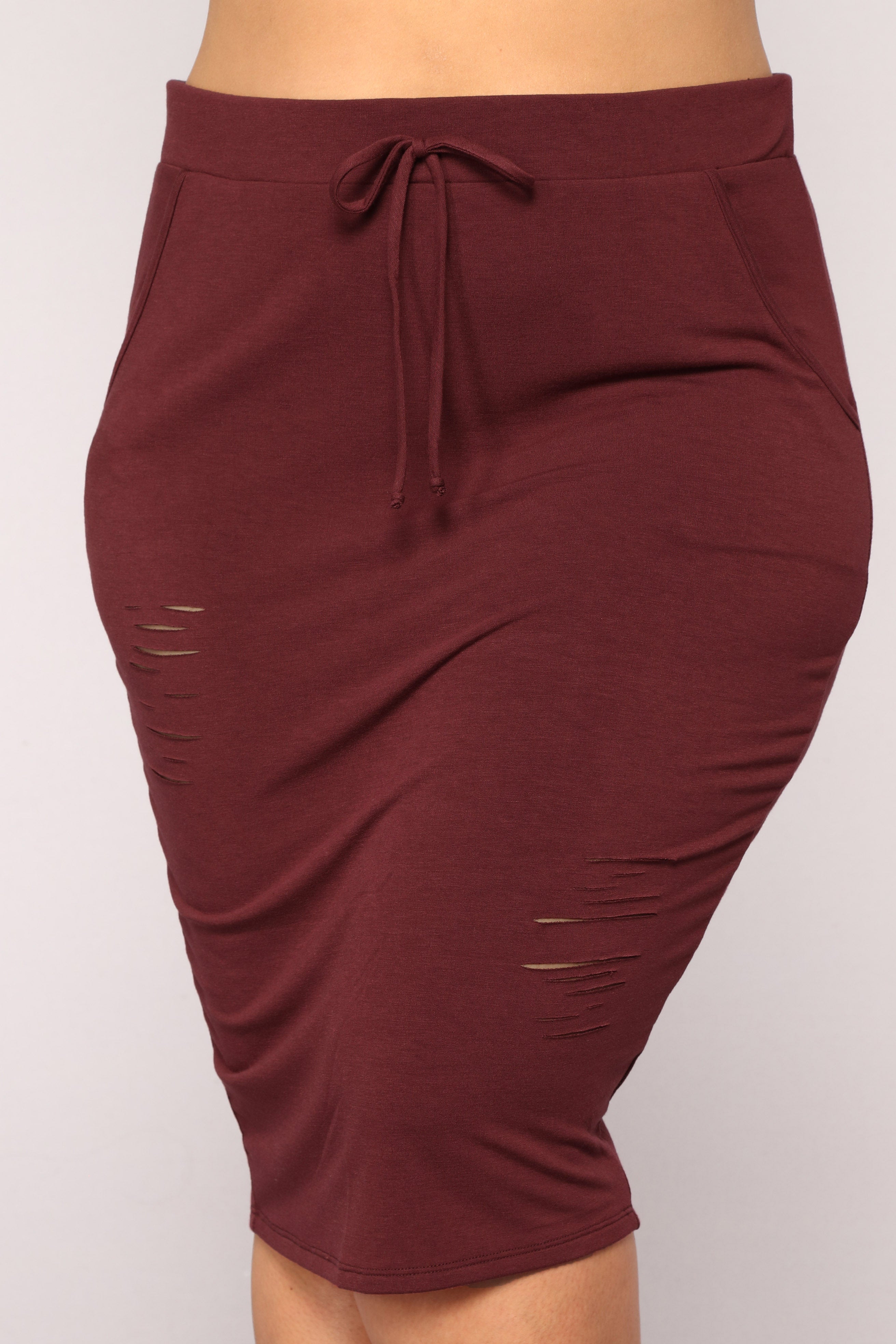 Casual Lover Skirt - Burgundy