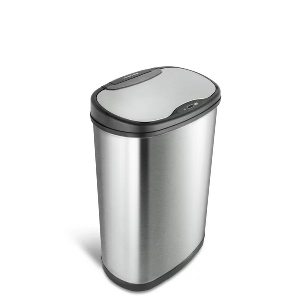 Nine Stars 13.2 gal / 50L Motion Sensor Kitchen Garbage Can， Stainless Steel